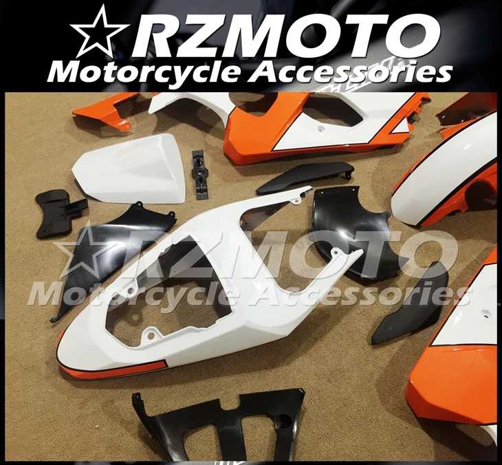 

High quality New ABS Motorcycle Fairings Kit Fit for Suzuki GSX-R600 GSX-R750 K4 2004 2005 Bodywork set Custom Cool Orange White