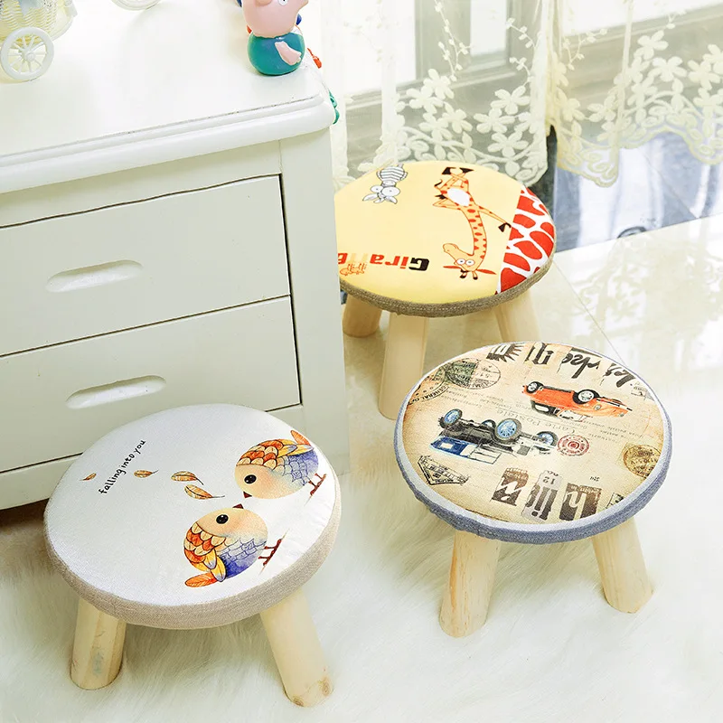 

Fabric small bench home small stool shoe change stool children's low stool mushroom stool sofa stool removable and washable smal