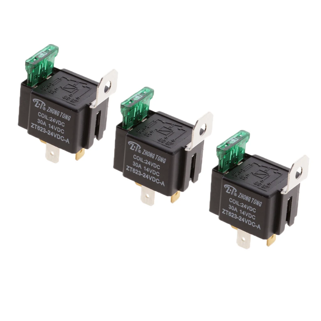 3 шт. 24 В 30A 4 Pin SPST реле общего назначения мощности высокого тока|Переключатели и