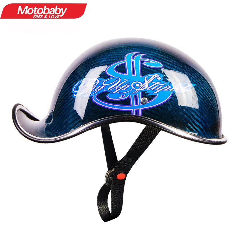 

Motorcycle Retro Helmet Motorbike All Carbon Fiber Vintage Protection Gear Open Face Scooter Riding Half Helmets Chopper Cruiser