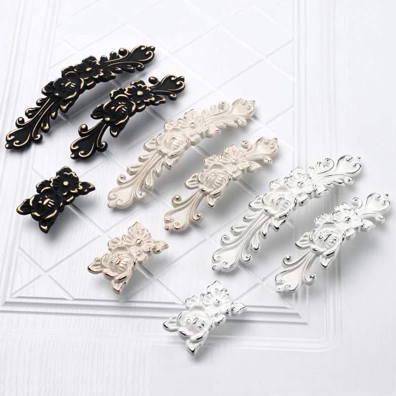 Furniture Handles Wardrobe Door Pulls Dresser Drawer Kitchen Cupboard Classical Pattern Handle 96mm /128mm Hot Sale|Ручки шкафа| |