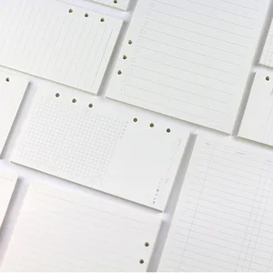 Запасная бумага для блокнота A5A6, 45 листов, 6 отверстий, длина страницы