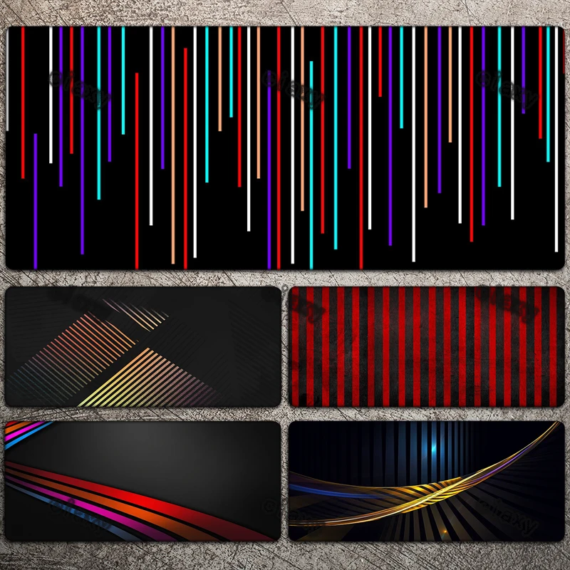 

Mause Pad Pads Desk Protector Computer Gamer Anime Gaming Mouse Mat Full Personality Abstract Lines HD Ergonomic Big Mousepepad