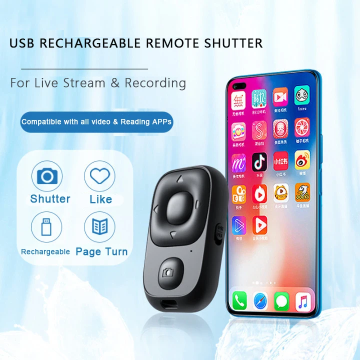 NULIER Bluetooth пульт дистанционного спуска затвора селфи кнопка для TikTok телефоны
