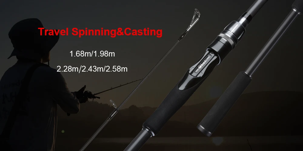Obei HURRICANE 1,8 м, 2,1 м, 2,4 м, 2,7 м, 3 секции, удочка для ловли рыбы, для путешествий, ультра светильник, литье, спиннинговая приманка, 5 г-40 г, м/мл/МХ, удилище