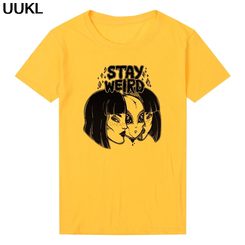 Футболка UUKL женская в стиле Харадзюку тонкая белая рубашка готическом