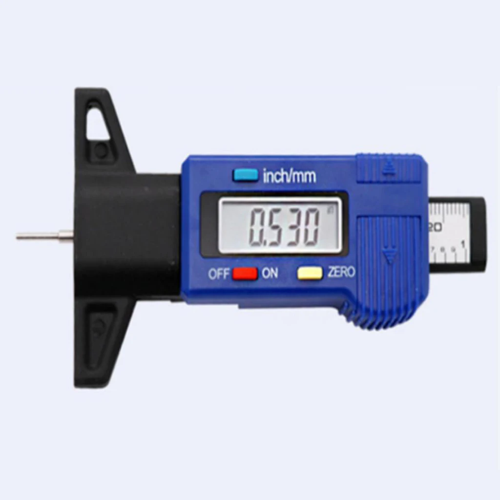

Tire Tread Depth Gauge, LCD Digital Tire Tread Depth Gauge Tool 0-25 mm