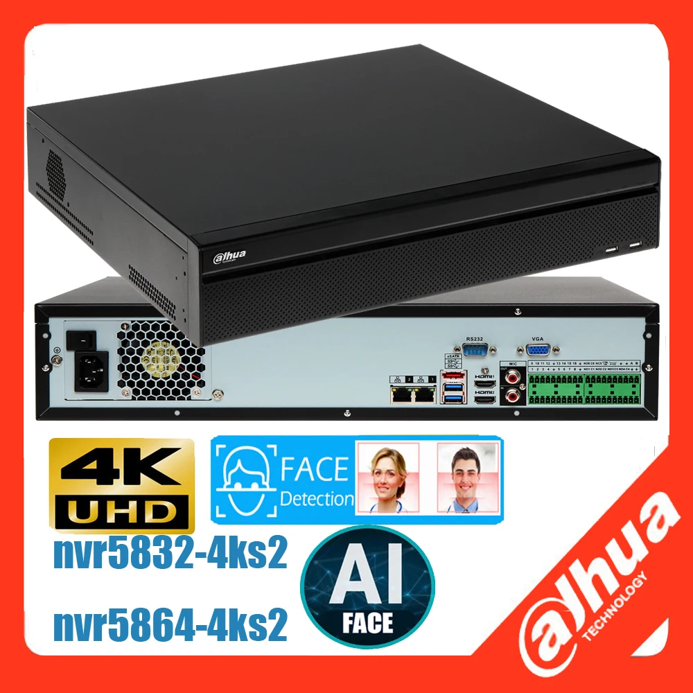 

Оригинальный многоязычный видеорегистратор Dahua H.265 64Ch 8HDDs с искусственным интеллектом, поддержка обновления прошивки