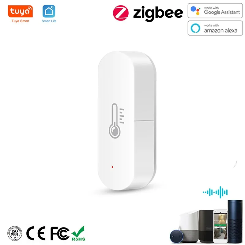 

Tuya ZigBee Smart Home Temperature And Humidity Sensor Works With Alexa Google Assistant Tuya Zigbee Hub Dropship