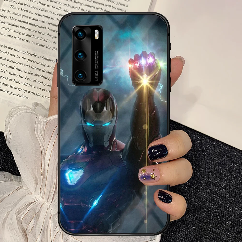 

Hero Man Iron Phone Tempered Glass Case Cover For Huawei P Nova Mate 5T 20 30 40 E Pro Lite Smart 2019 2021 Bumper Etui Phone
