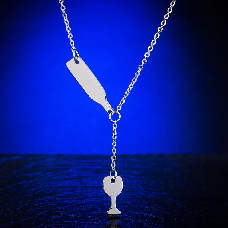 WAWFROK 2017 модное женское колье кулон из нержавеющей стали ожерелье с пивом