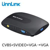 unnlink av to vga converter switcher 1080p video svideo vga to vga adapter for dvd vcd old set top box ps2 laptop computer tv