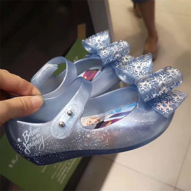 Mini Melissa Ultragirl оригинальные прозрачные сандалии с узлом-бабочкой для девочек, детские сандалии, детская пляжная обувь, нескользящая обувь для малышей