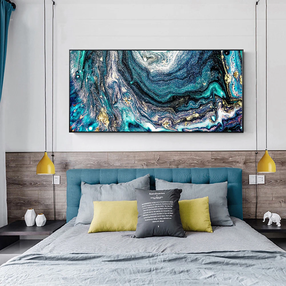 

5D Full Round Drill Mosaic Craft DIY Abstract Diamond Painting Rhinestone Picture Poster Home Wall Decor Gift 80x40cm