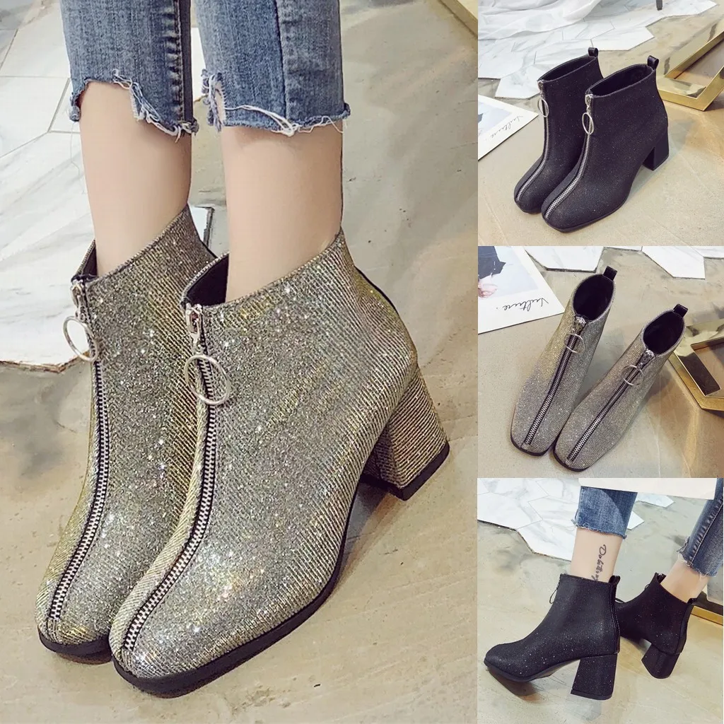 Ботинки сезон осень зима Новинка 2020 года Модные женские бархатные ботинки с