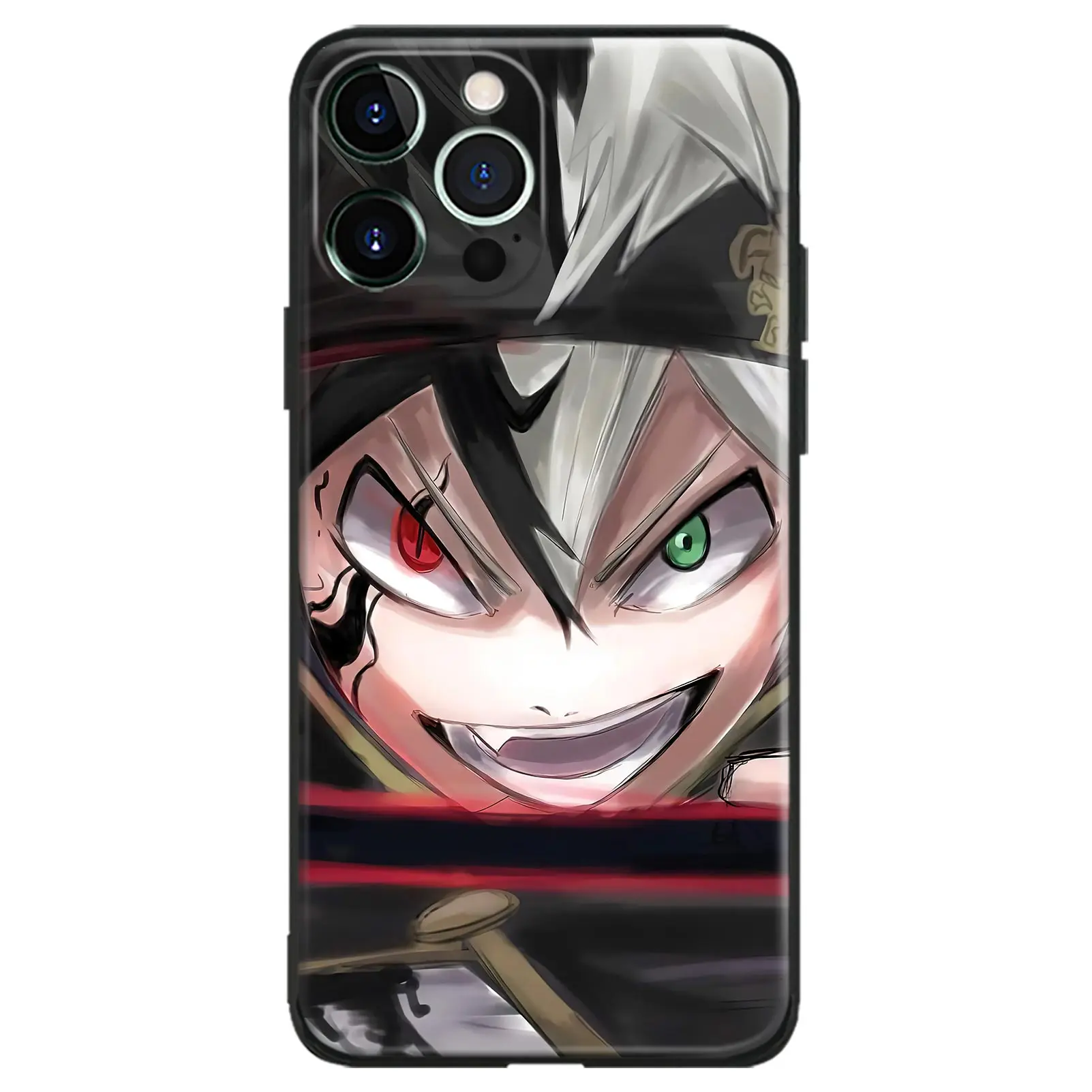 

Чехол для телефона с черным клевером для IPhone 13, 12, 11, Mini Pro, XS, Max, 6s, SE, X, XR, 7, 8 Plus