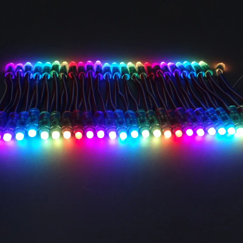 50 шт. 12 мм WS2811 IC RGB Пиксельная Светодиодная светильник DC5V полноцветная отлично