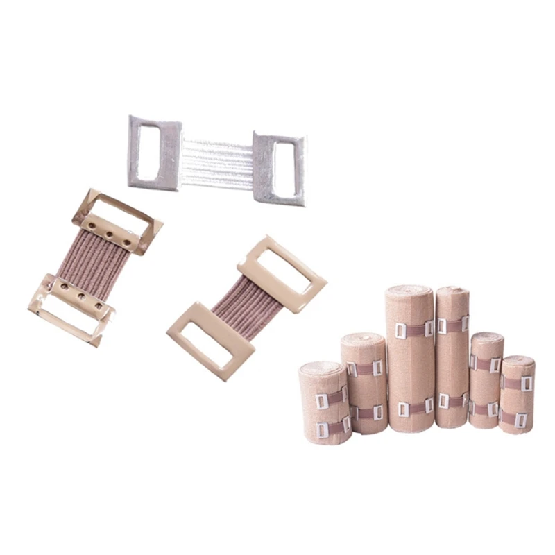 

H4GF 10 Pcs Elastic Bandage Clips 10-Pack Stretch Metal Clasps for Various Types Bandages, Replaceable Wrap Fastener Clips