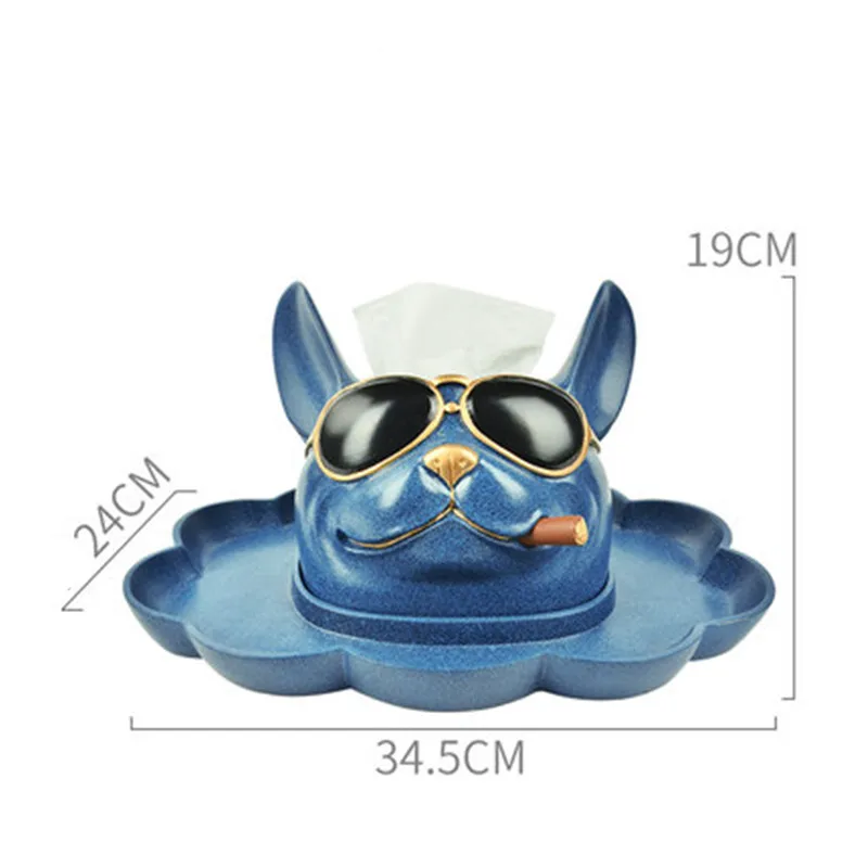 

Nordic Multifunctional Creative Cool Dog Tissue Box Drawer Tray Home Living Room Tea Several Remote Control Snack Storage M3759