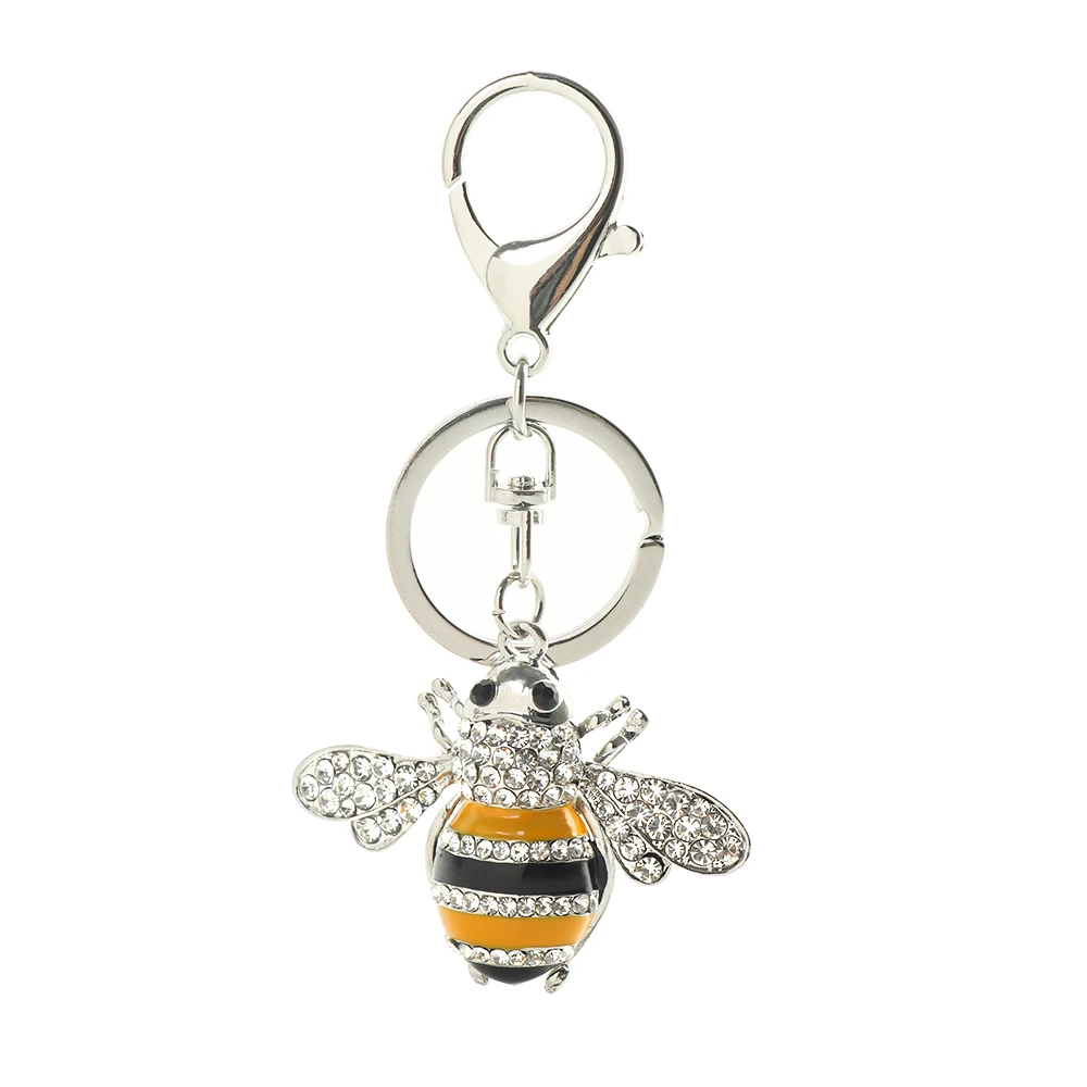 Брелок с кристаллами в виде животных черепаха пчела попугай колибри стерео