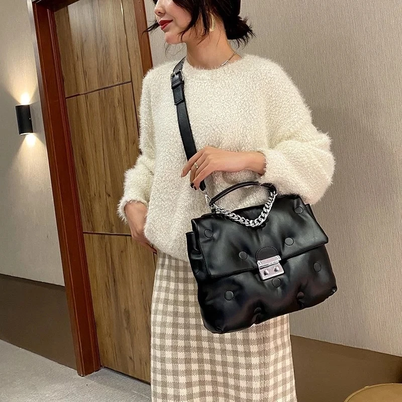 

PU Leather Crossbody Bags For Women 2021 Simple Totes Shoulder Bag Female Branded Trend Party Clutch Handbags And Purses
