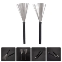 1 pair retractable drum brushes drum wire brushes drum sticks clean brush