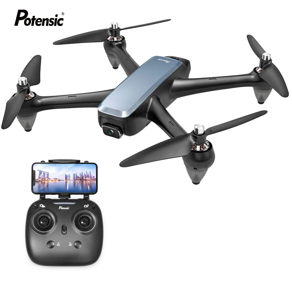 Potensic D60 gps Дрон с 4K широкоугольным HD FPV двойной камерой бесщеточный мотор RC