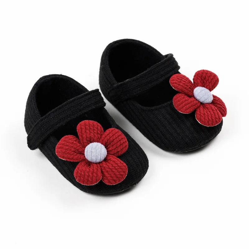 

Female Treasure cute princess baby boy toddler 0-1 year old flower bow shoes
