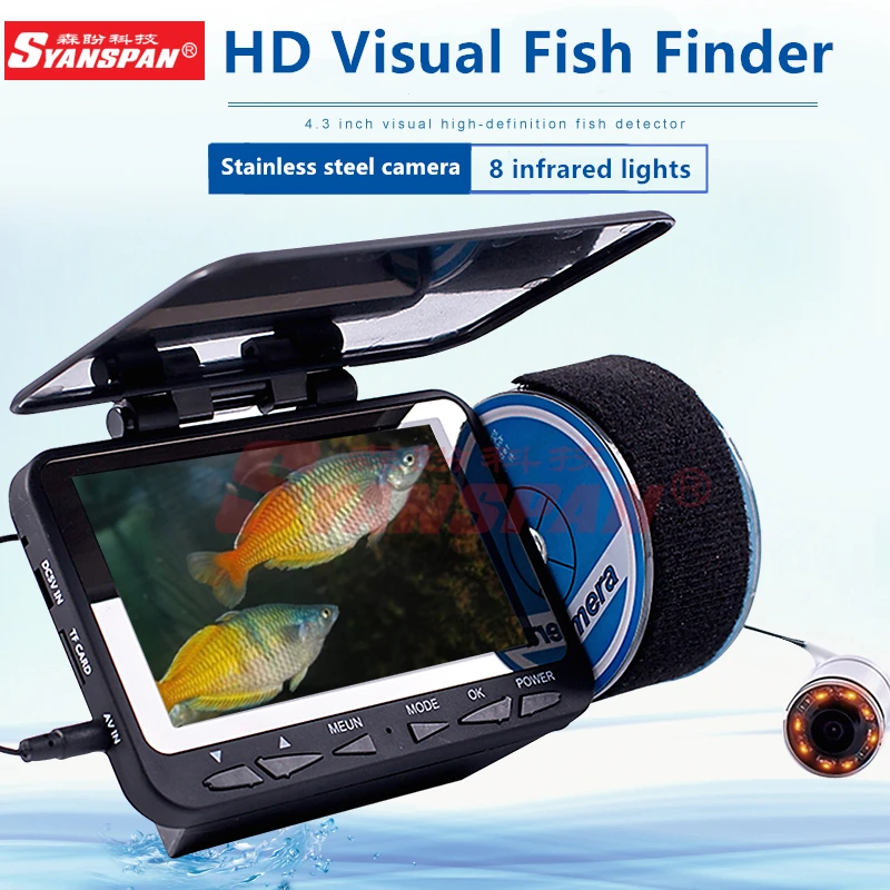 Портативный подводный рыболокатор SYANSPAN 15/30 М камера 4 3 IP68 HD1000TVL ночное видение для