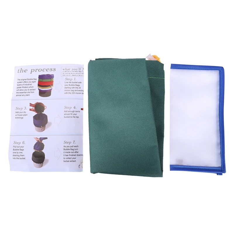 Pro Essence Extractor Kit Herbal Ice Bubble Hash 5 галлонная сумка с прессованным экраном (зеленый 190