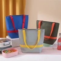 fashion large capacity insulated lunch bag oxford cloth thermal picnic cooler bags bento food box storage container handbags