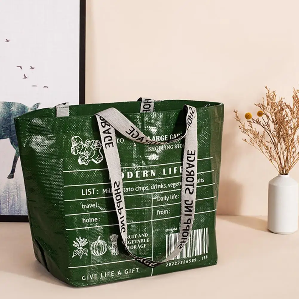 

Shopping Bag Folding Large Capacity Waterproof Environmental Protection Grocery Tote Pouch for Supermarket