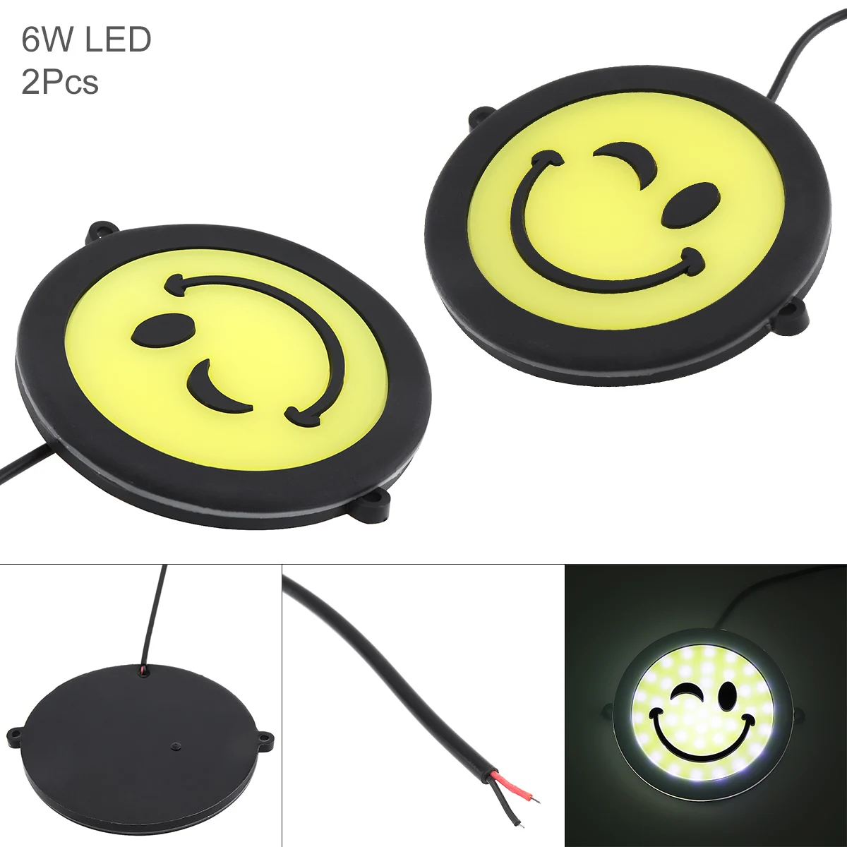 2 шт./пара Светодиодный дневной светильник выражение эмоций лампа Wink