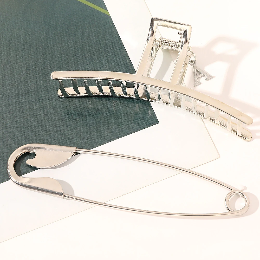 

New Shark Hairpin Metal Hair Accessories Simple Temperament All-match Pin Hairpin Women And Girls Elegant Sliver Hairpins