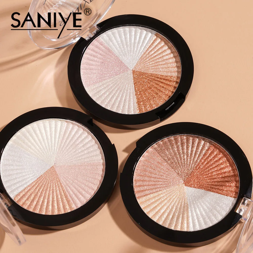 

SANIYE Highlighter Palette Makeup Powder Blusher Concealer Face Bronzer Brightener Contouring Shimmer Face Glow Cosmetics