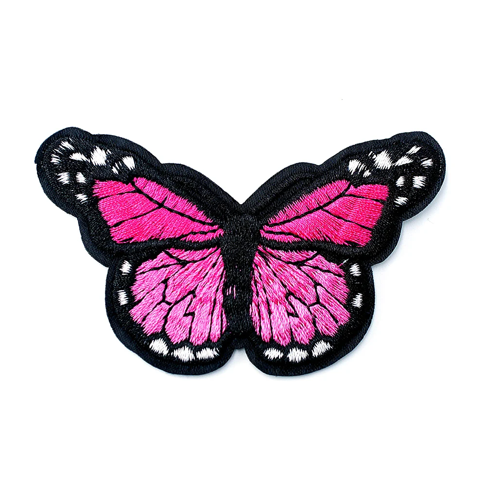 Розовая бабочка (Размер: 5 0 х8 см)|embroidery patch|decorative patchespatches appliques |