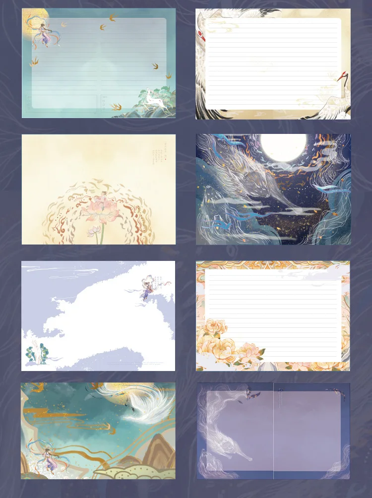 

The White Dear Traditional Chinese Floral Notebook 130*185mm Blank+Lined+Free Pages 224P