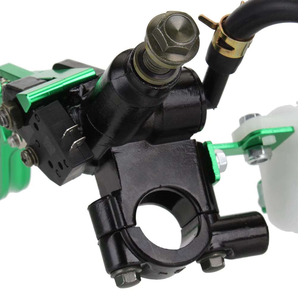 

7/8" 22mm 125-400cc Green Adjustable Motorcycle Brake Clutch Levers Master Cylinder Reservoir Set D40
