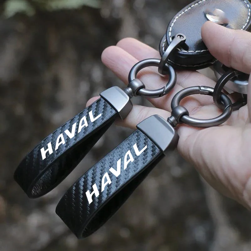 

Car Accessories Leather Carbon Keychain Lanyard for Keys Key Chain Keyring for Haval F7 H6 F7x H2 H3 H5 H7 H8 H9 Key Holder