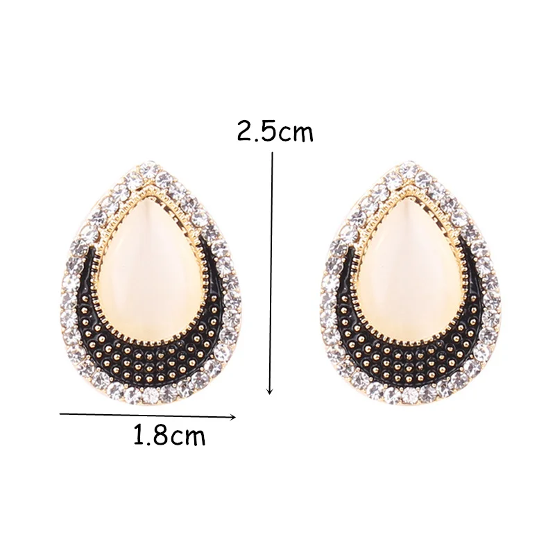 Модные серьги-гвоздики с кошачьим глазом стразы серьги золотого цвета проволока