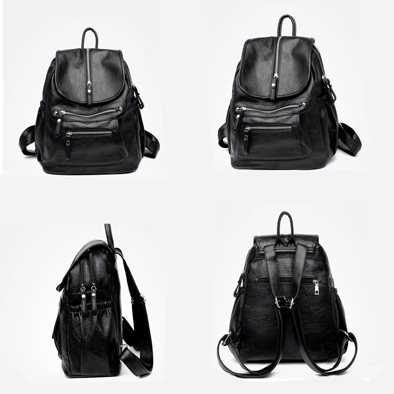 2021 New Korean Version Fashion Luxury Double Shoulder Bag Sheepskin Student Backpack Travel Women's Gilrs Designer Solid | Багаж и