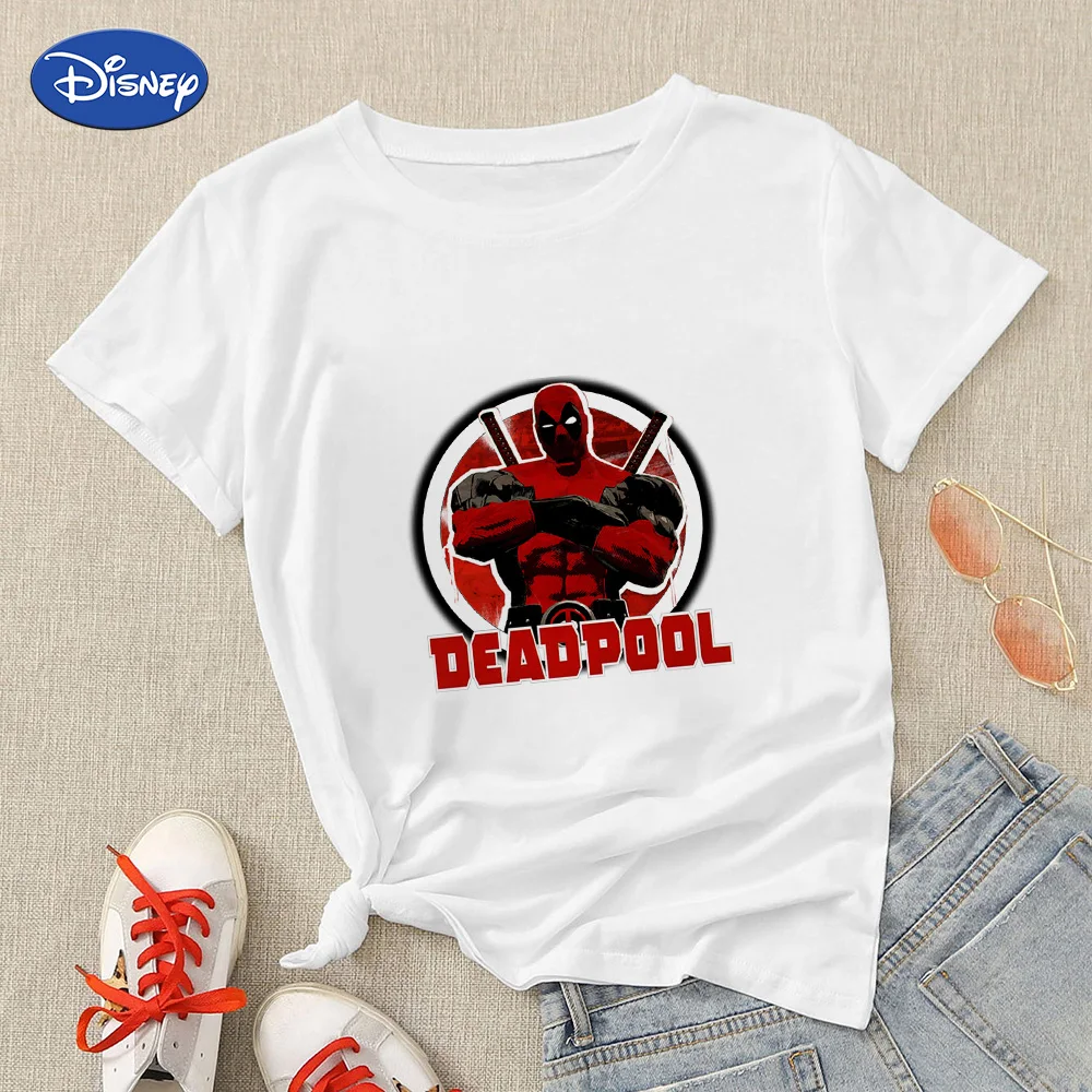 

Marvel Deadpool Gothic Top T-shirts Women T Shirts Summer Fashion France Oversize Streetwear Hipster 2021 Harajuku 90s Stylish