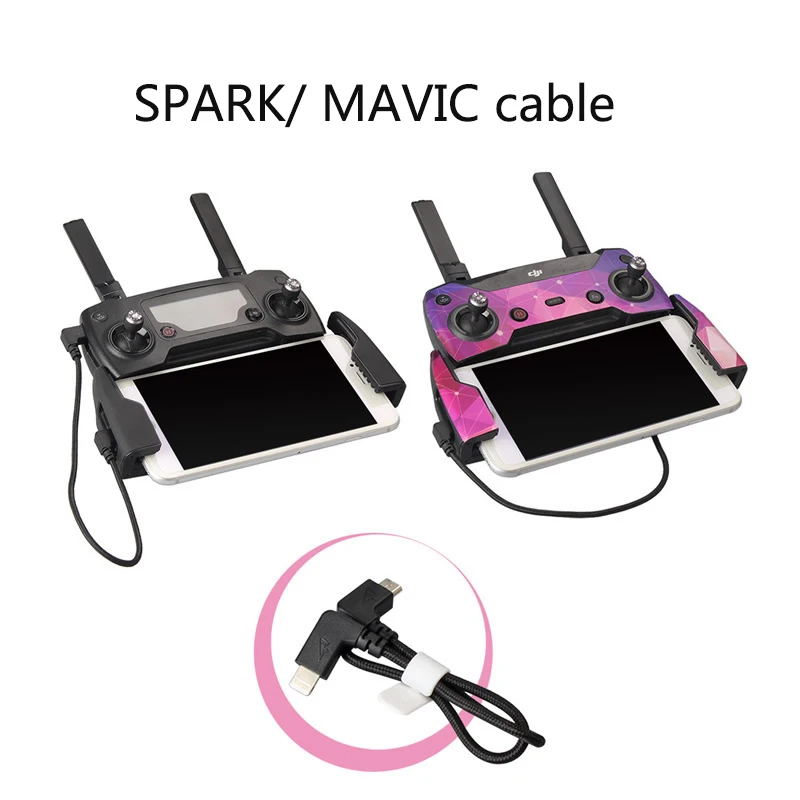 

Suitable for DJI SPARK Remote Control aAdapter Line MAVIC 2PRO / AIR Drone Data Cable Mini Tablet Accessories