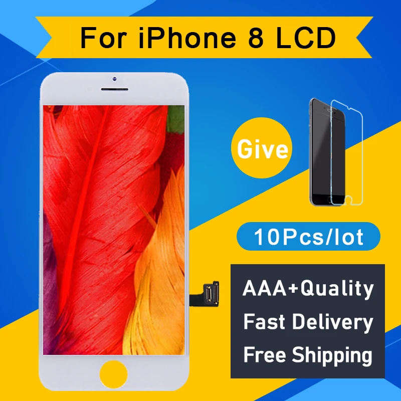 ЖК дисплей класса AAA + для iPhone 8 10 шт. 4 7 дюйма сменный сенсорный 3D экран с цифровым