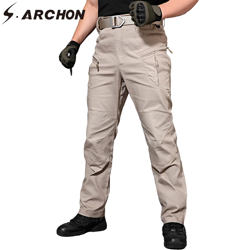 

S.ARCHON IX8 Tacitical Cargo Pants Men Cotton Pant Muti-pockets Casual Workout Stretch SWAT Combat Army Military Trousers Male