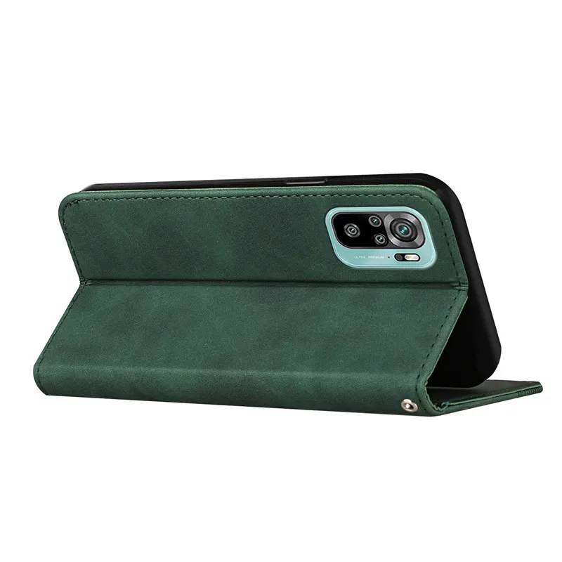 magnetic leather case na for xiaomi redmi note10 note 10pro 10 pro max 10s 10t 5g funda skin feel wallet cover s pattern coque free global shipping