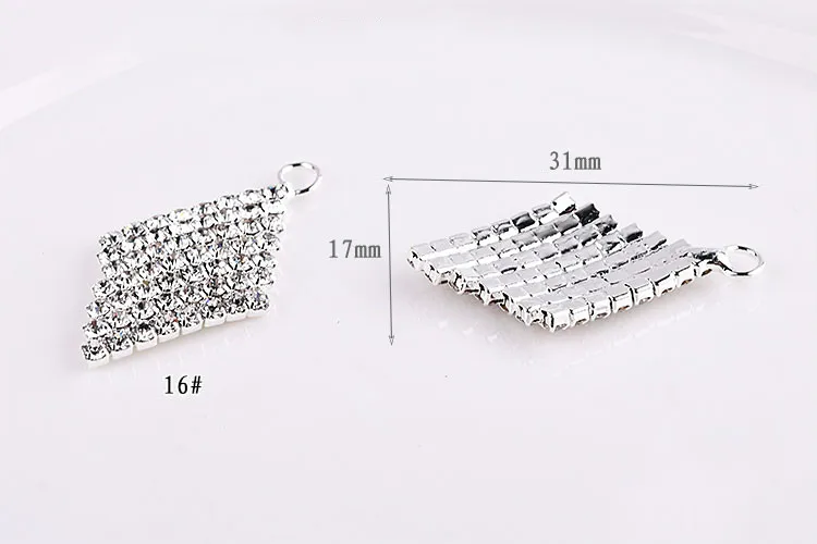 Корейский DIY Ювелирный материал полная Стразы бриллиант персик сердце серьга в