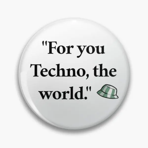 

For You Techno The World 【Customizable】Soft Button Pin Creative Gift Jewelry Lapel Pin Badge Hat Women Brooch Lover Funny Decor