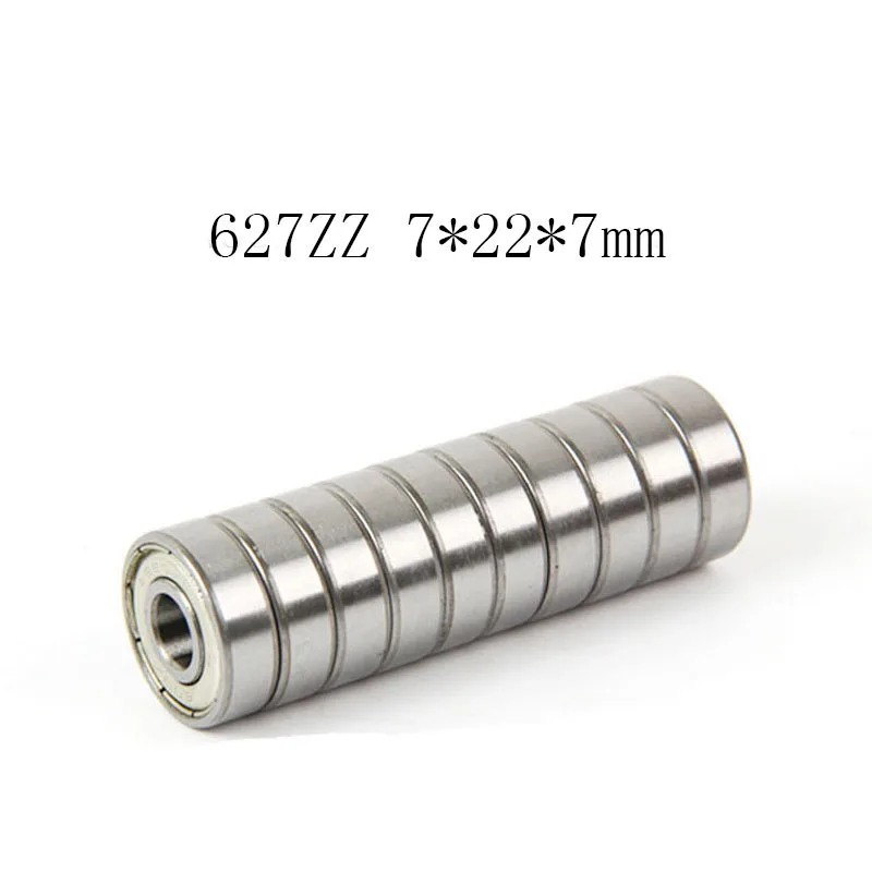 

10pcs/Lot ABEC-5 627ZZ 627Z 627 ZZ 7x22x7mm 7*22*7mm Mini Miniature Metal seal Bearing High quality Deep Groove Ball Bearing