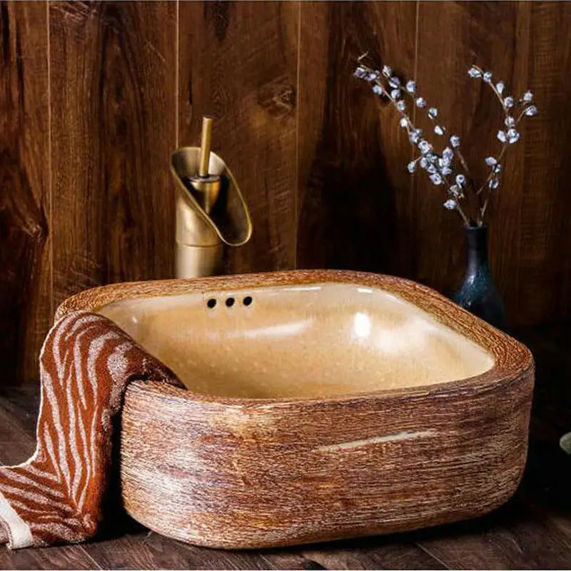 Фарфоровая столешница ручной работы в примитивном стиле|bathroom sink filter|bathroom pipebathroom